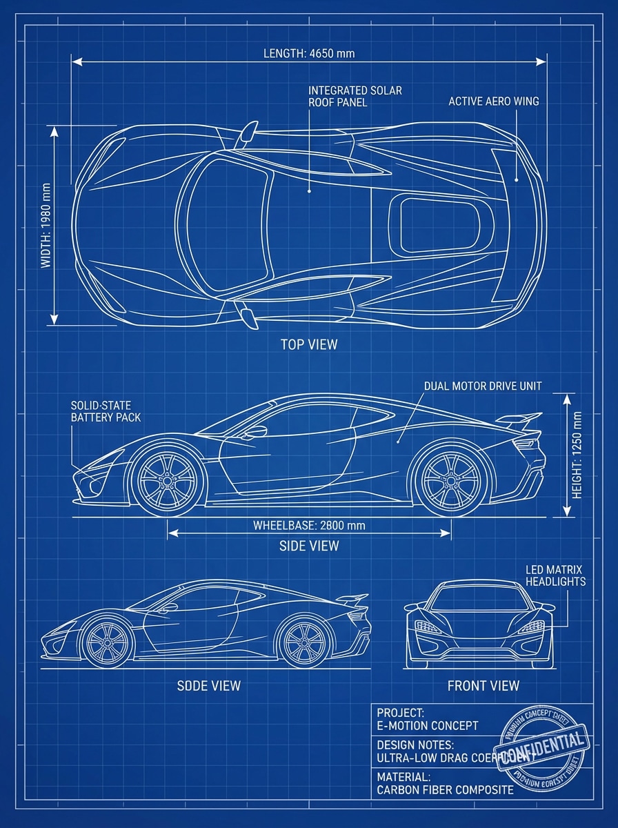 Sports Car Blueprint
