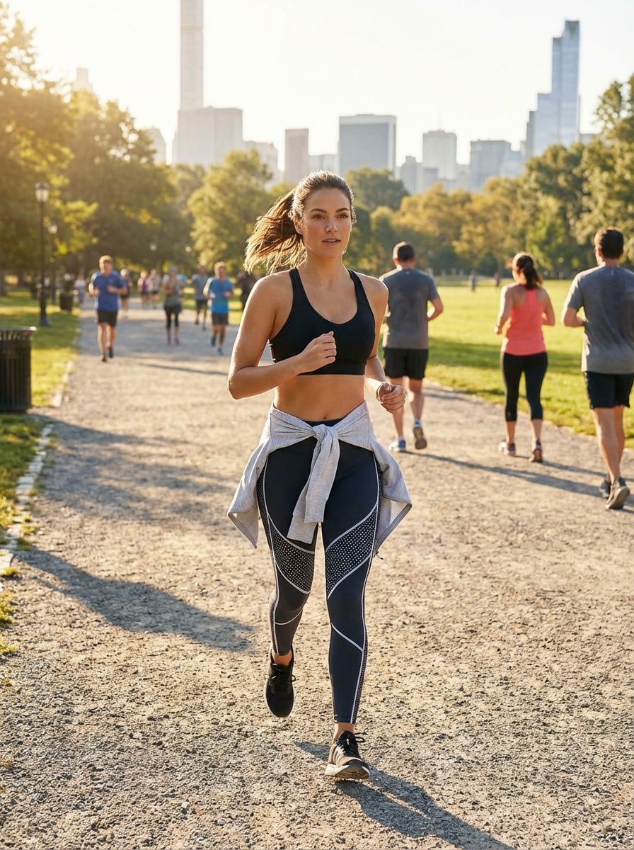 Sporty athleisure outfit