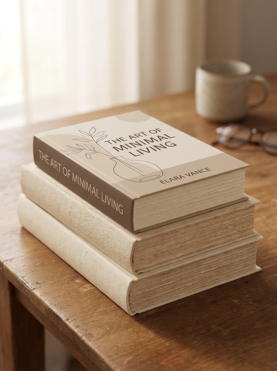 Stacked Books Composition