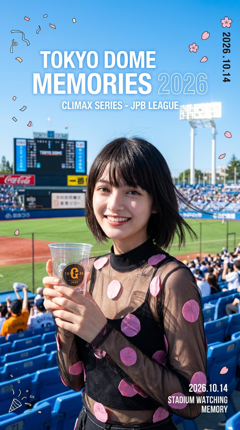 王道のスタジアム観戦記念フォト