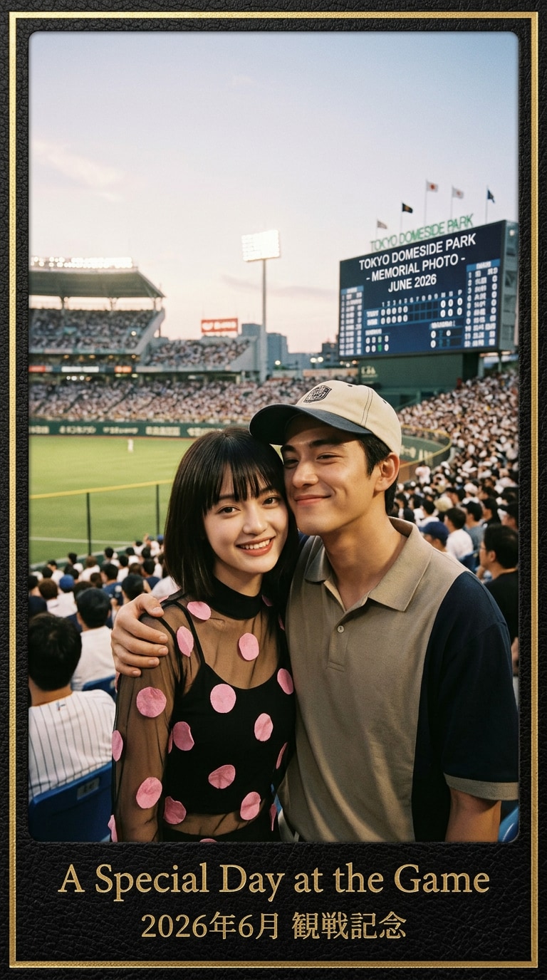 カップル観戦の記念ビジュアル