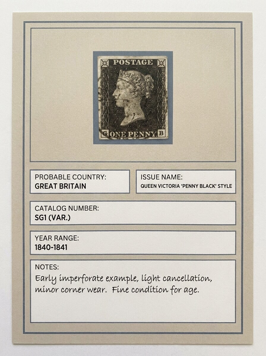 Stamp Catalog Match Card