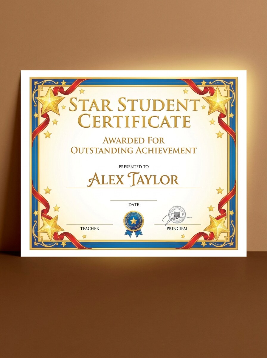 Star Student Certificate