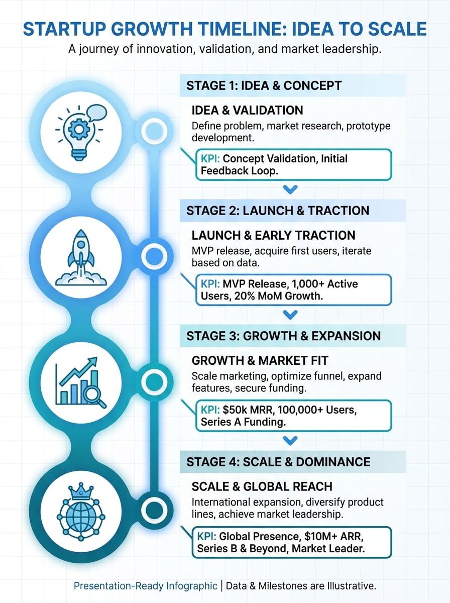 Startup Timeline Infographic