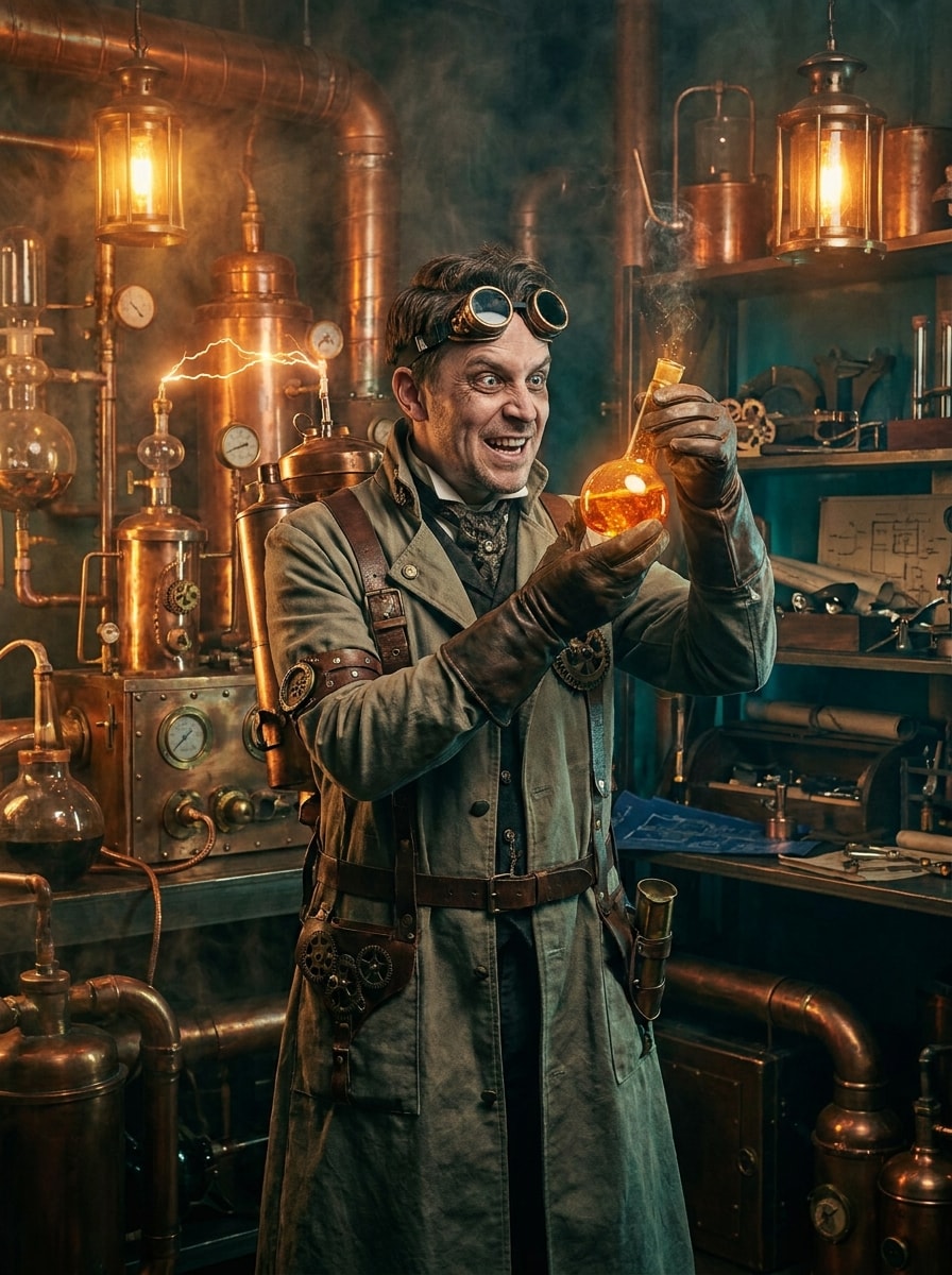 Steampunk Alchemist Scientist