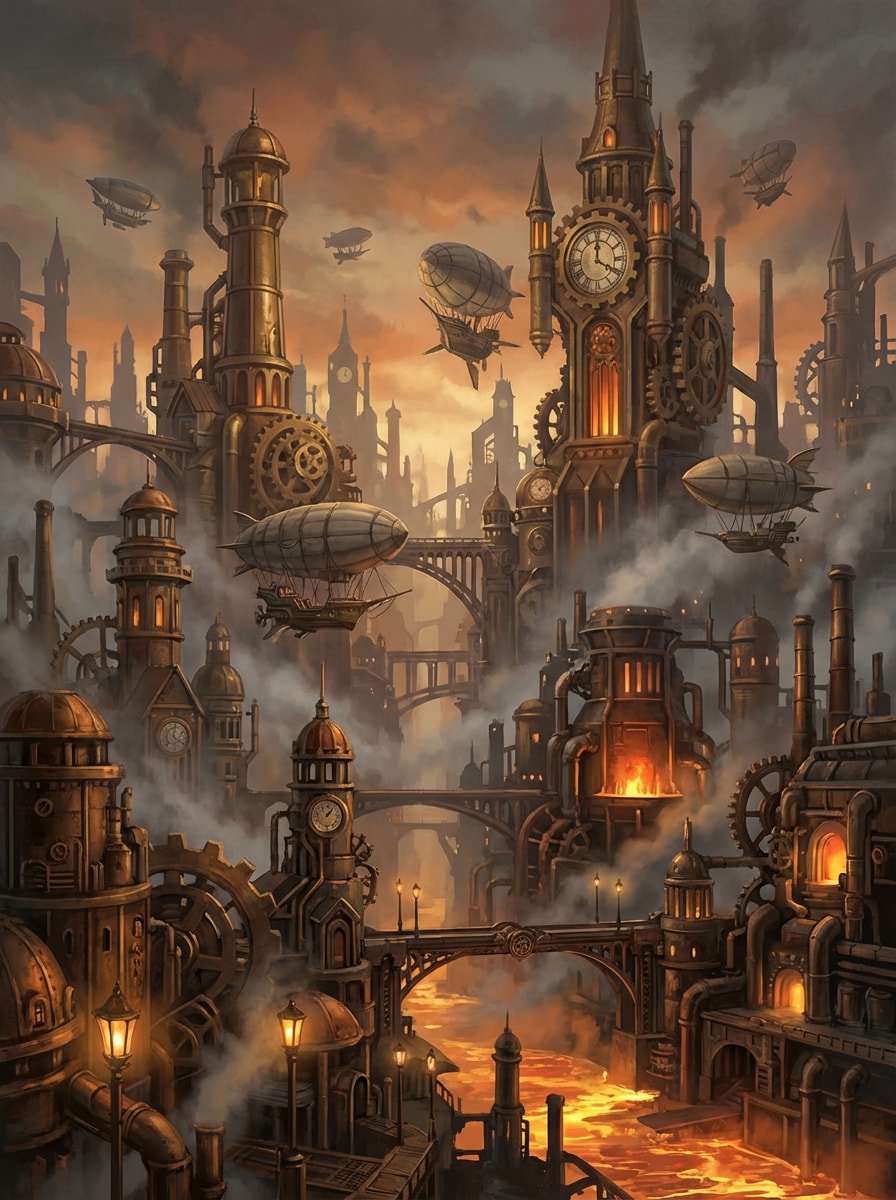 Steampunk Fantasy City