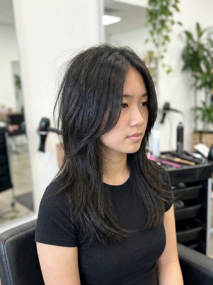 Straight Hair Wolf Cut