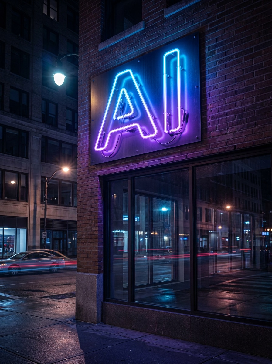 Street Shopfront Neon Logo