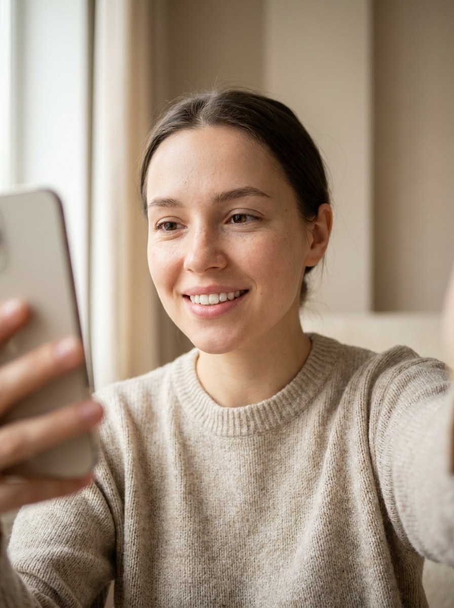 Subtle Selfie Smile Brightening