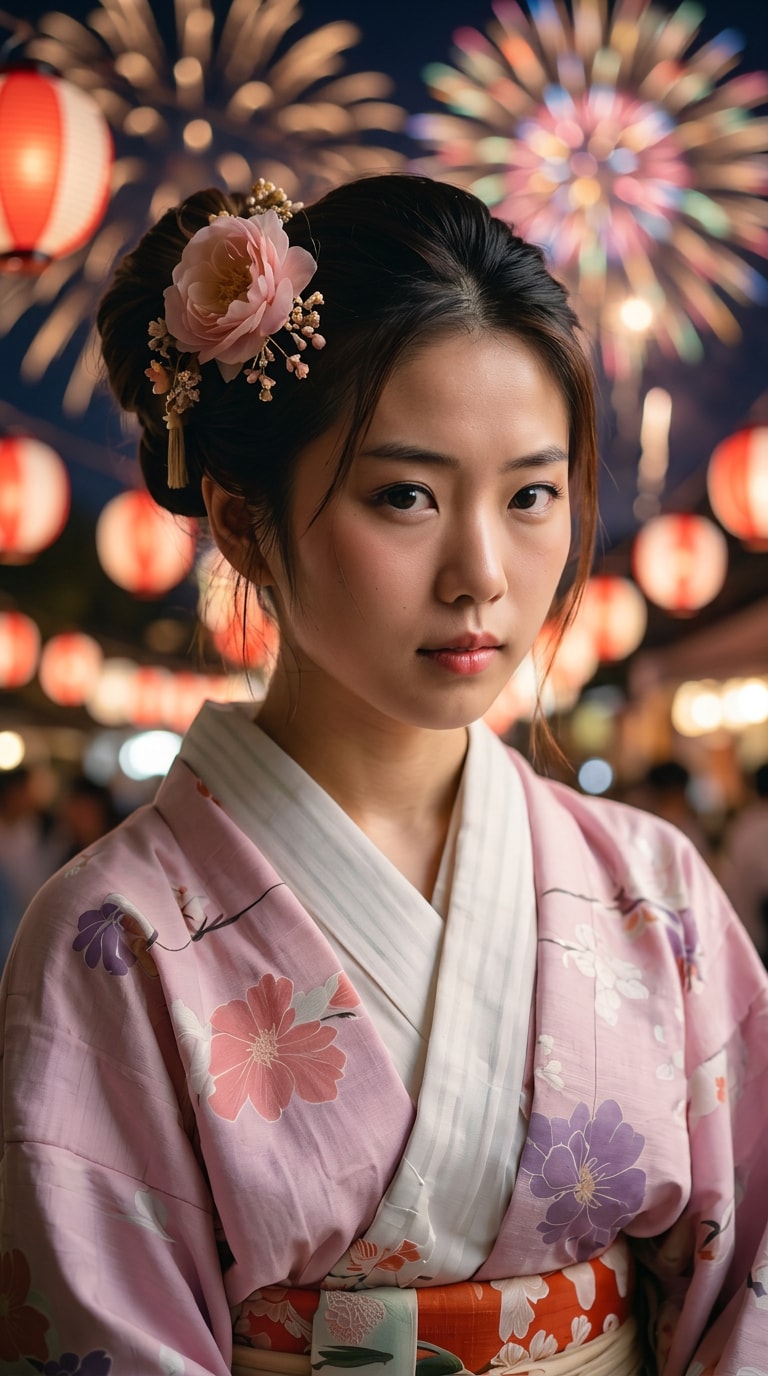 SNSアイコンにも使える夏祭りプロフィール風