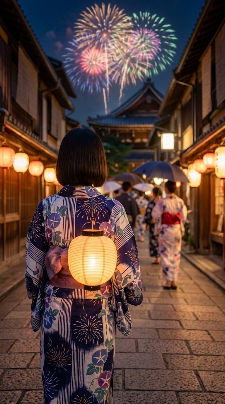 浴衣 夏祭り AI画像生成プロンプト