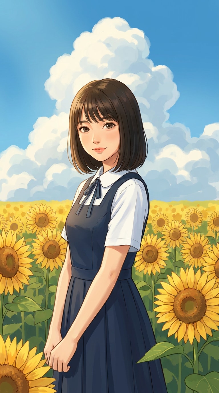 夏休み 写真 イラスト化 AIプロンプト