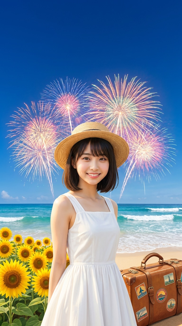 夏休み リール カバー AI画像プロンプト