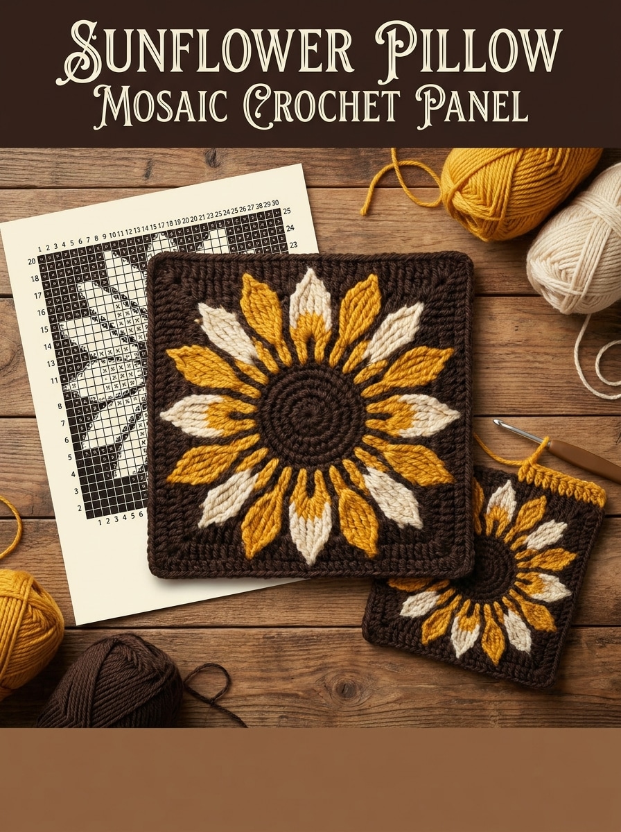 Sunflower Pillow Panel