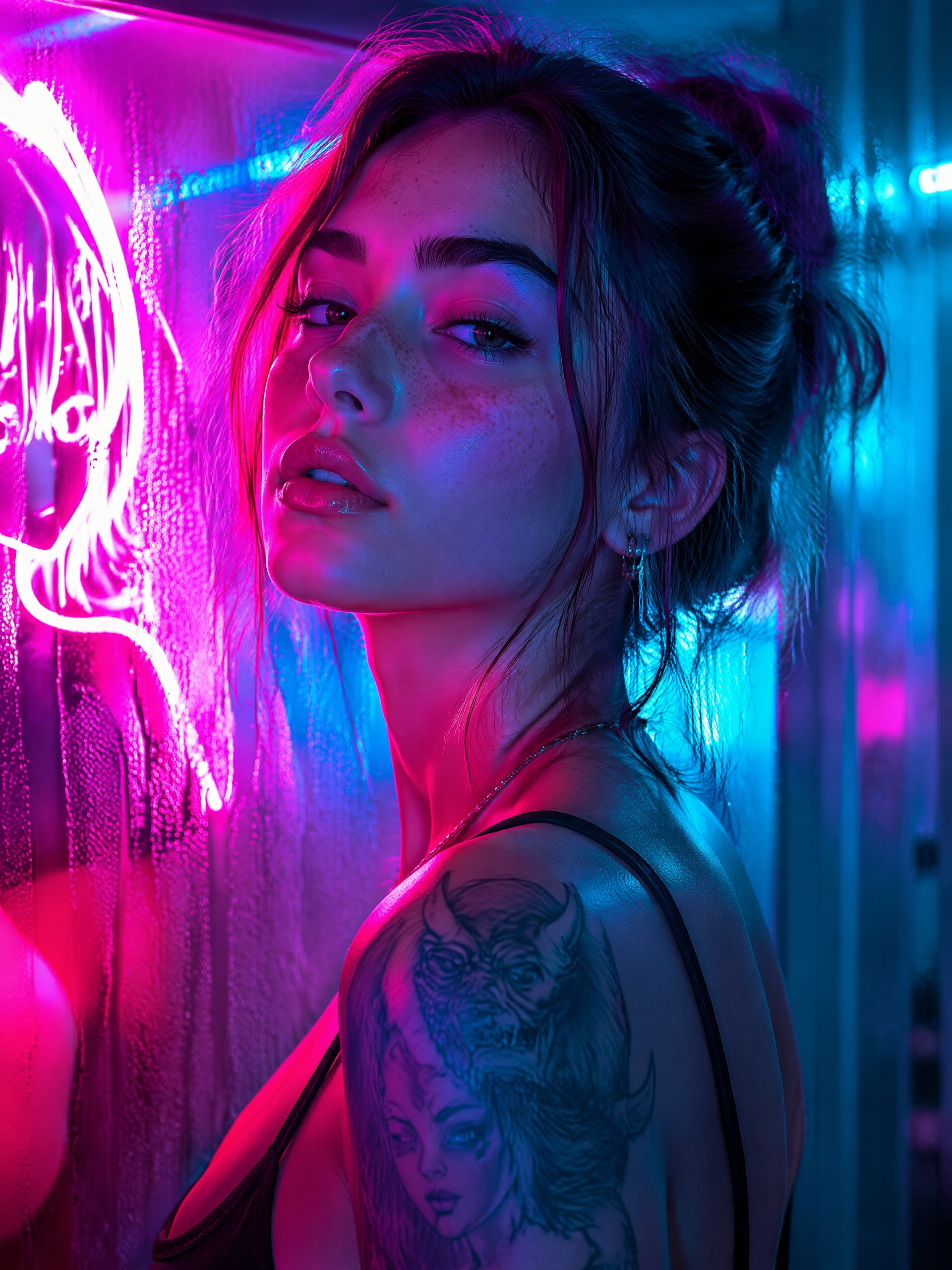 Surreal Neon IR Portrait