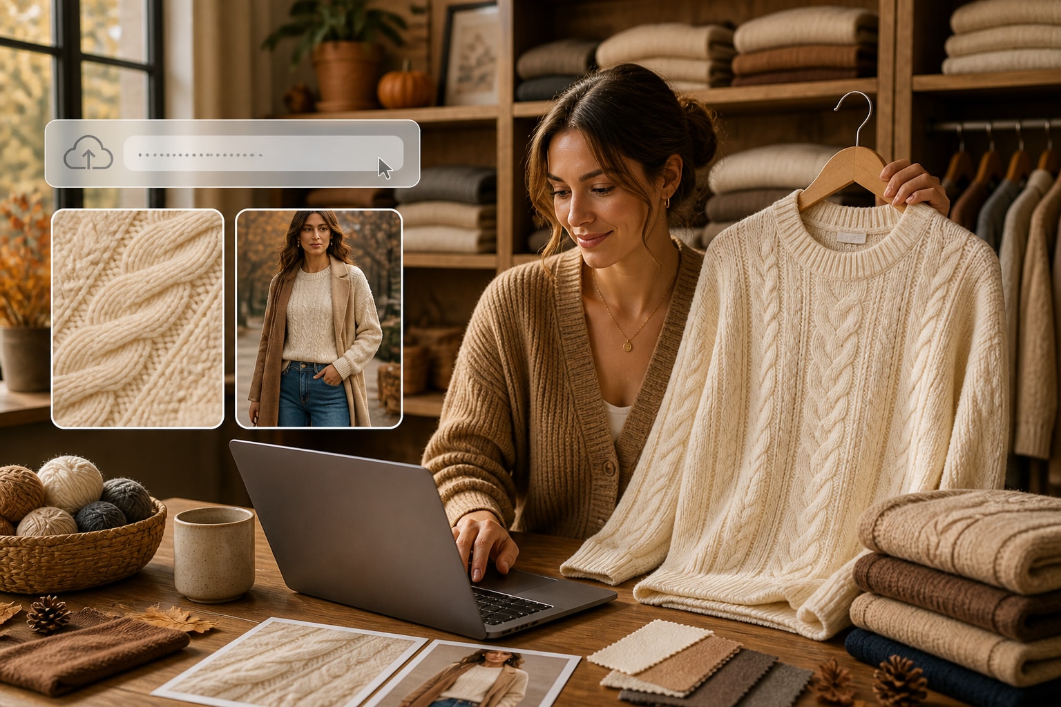 AI sweater photo-to-video workflow