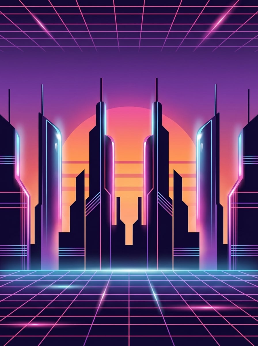 Synthwave Future City