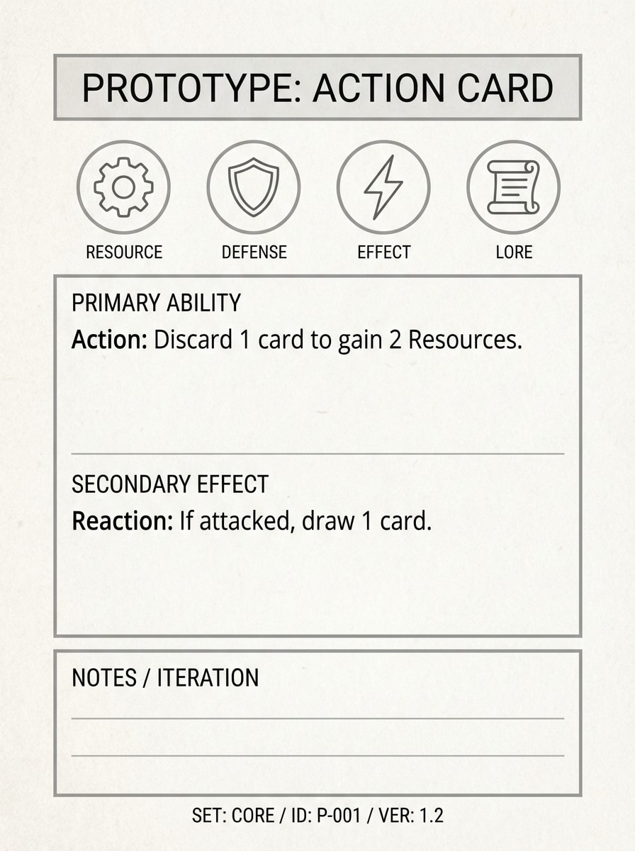 Tabletop Prototype Minimal Card
