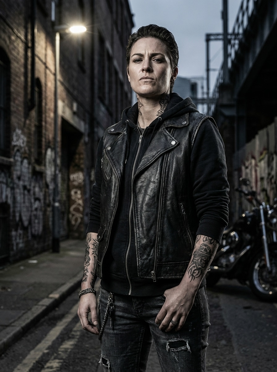 Tattooed Urban Biker
