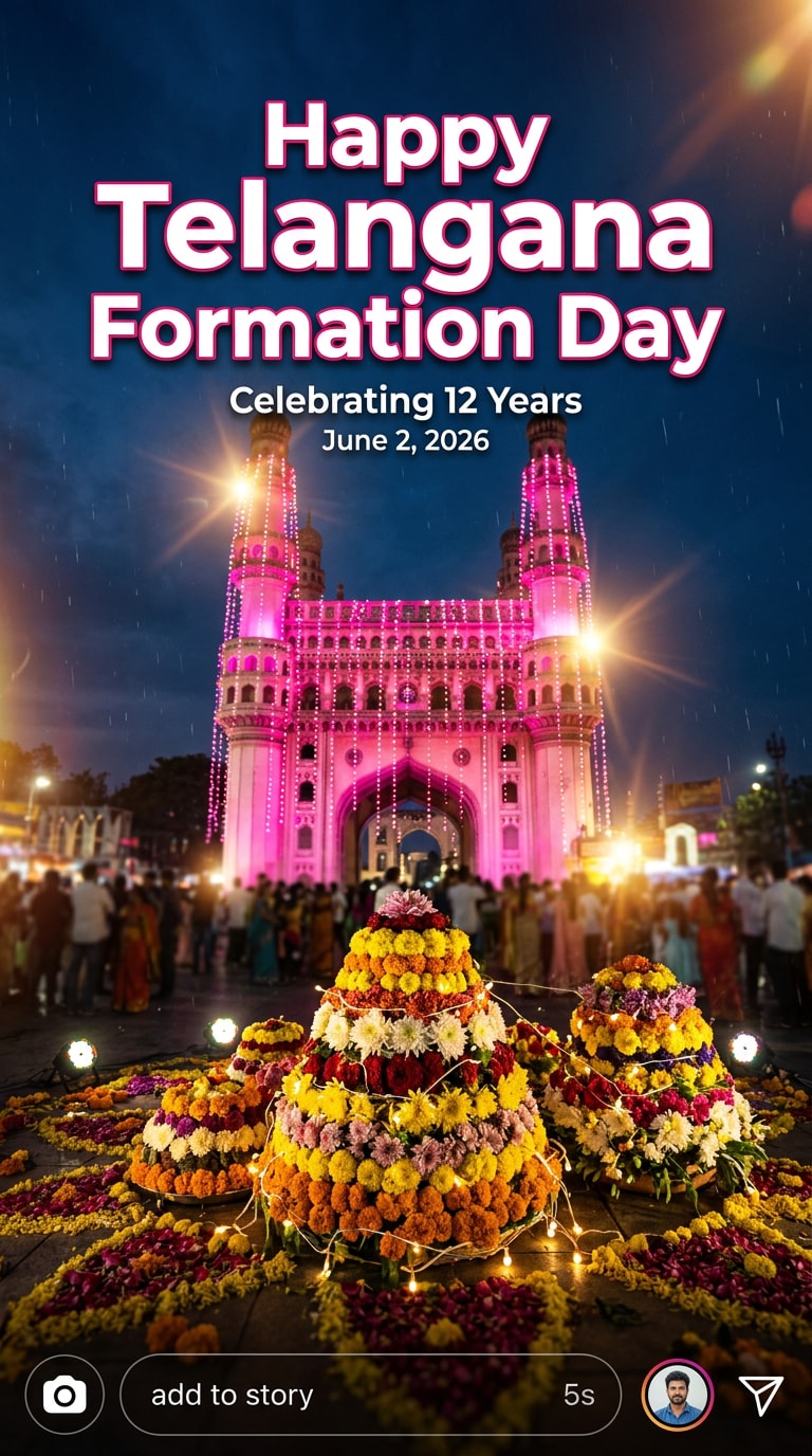 Instagram Story Telangana Formation Day AI Photo Prompt