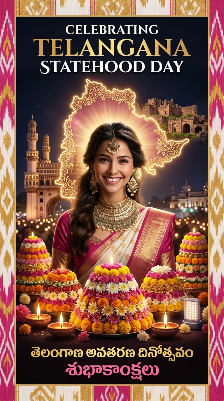 Telangana State Formation Day AI Photo Editing Prompt