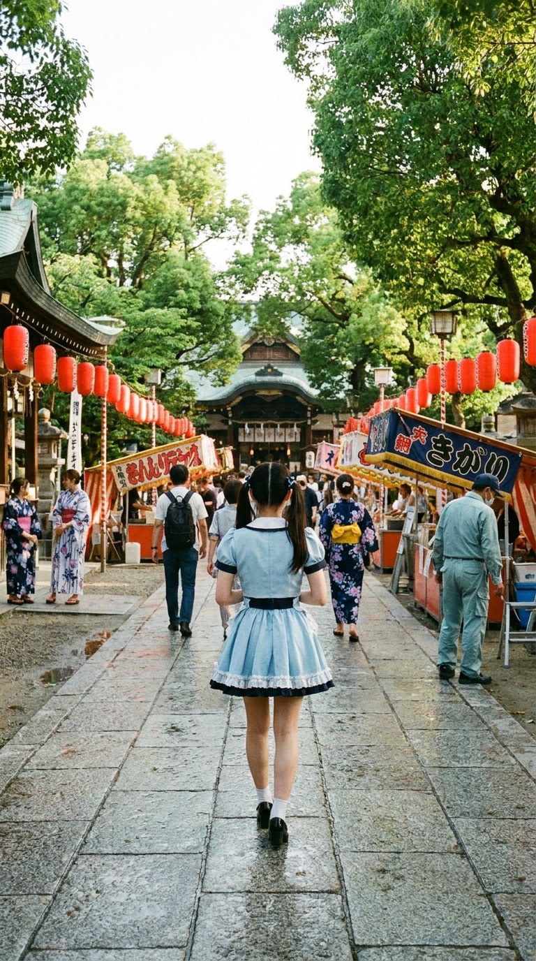 大阪天満宮境内AI画像
