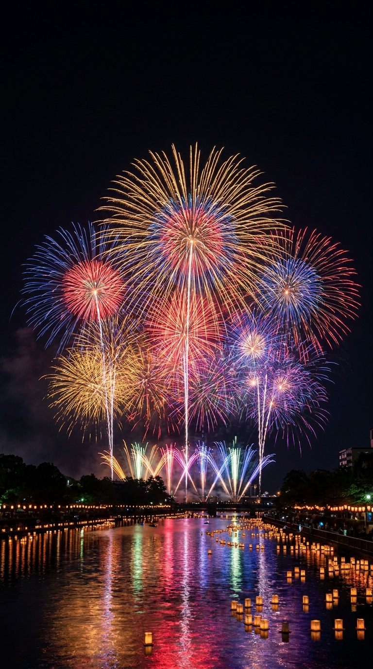 浮世絵風天神祭ポスター