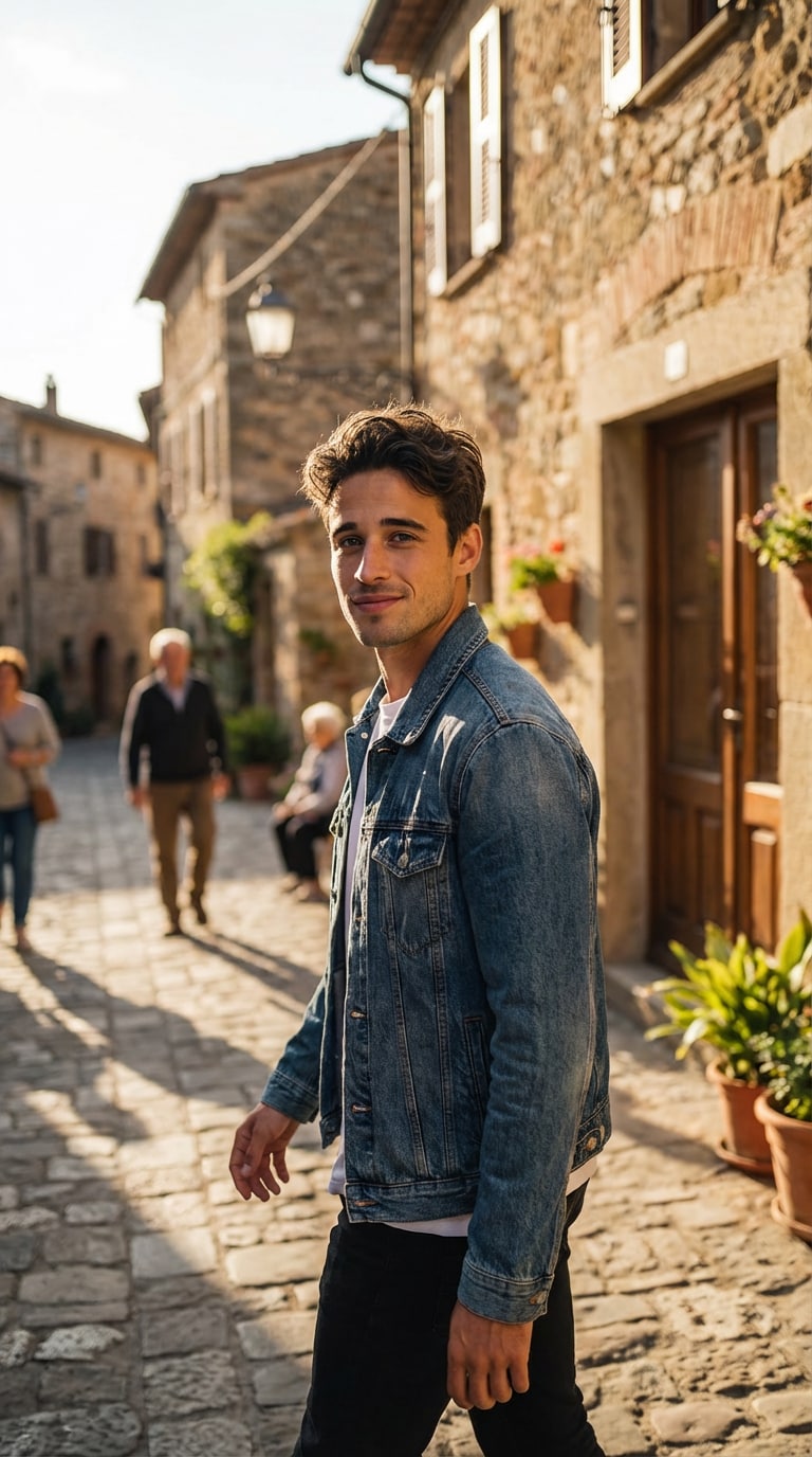 Walking Village Scene