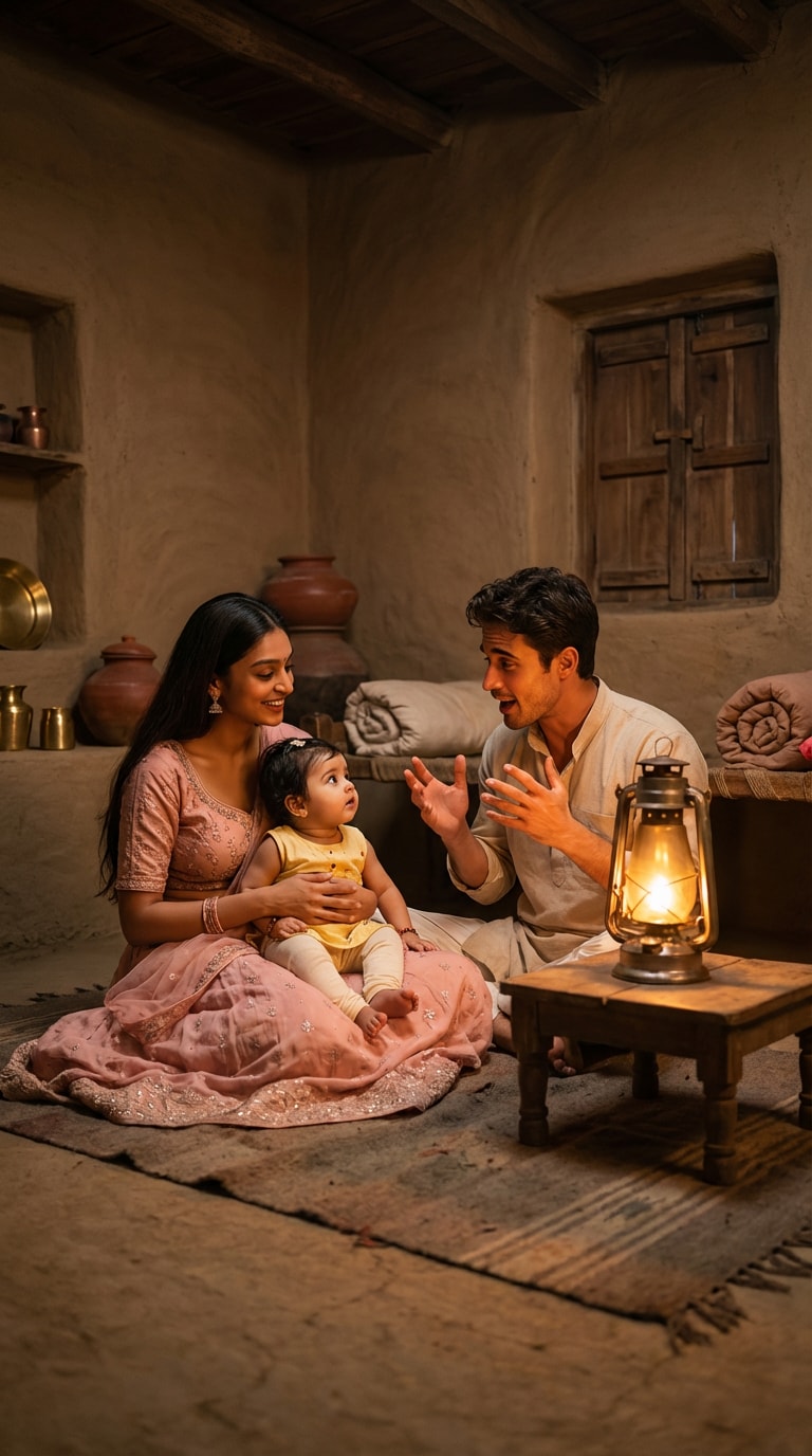 Emotional Family Scene