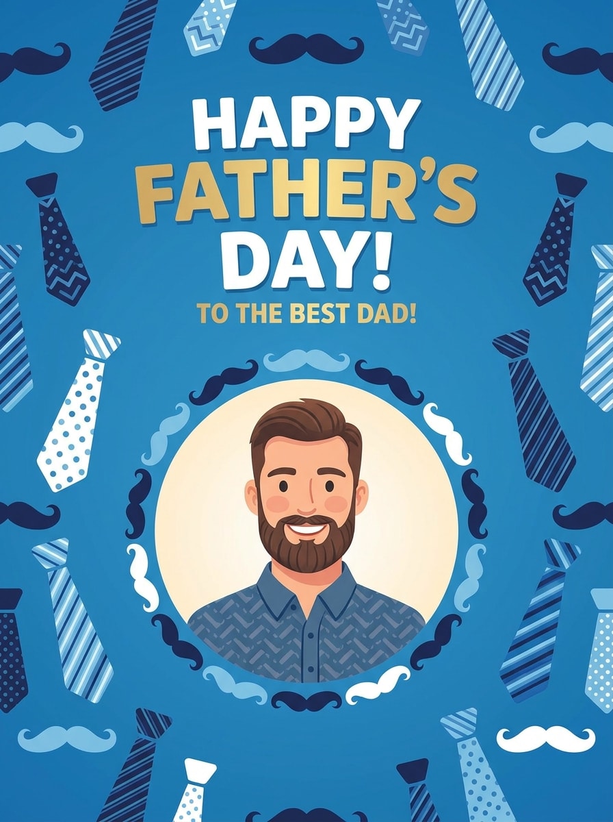 Tie and Mustache Vector Look