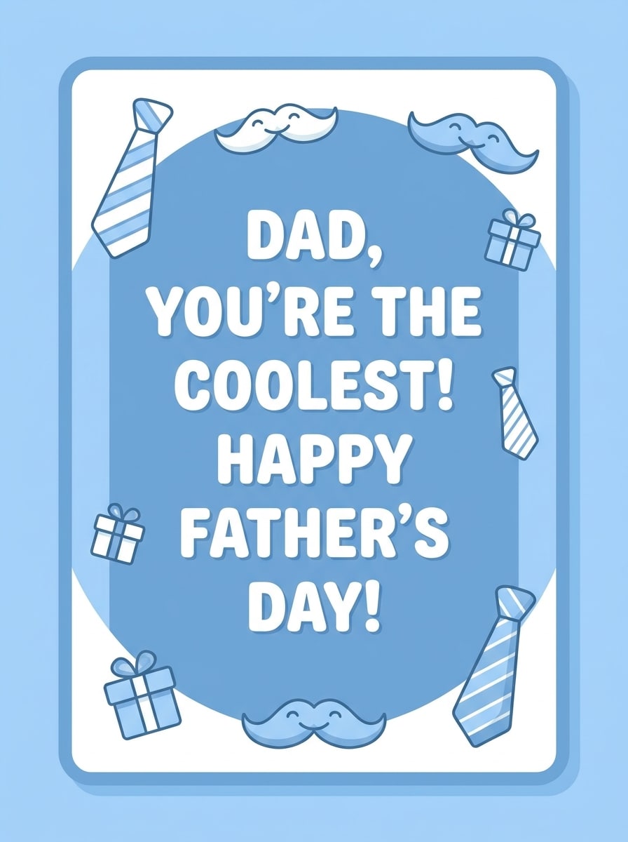 Tie and Mustache Card