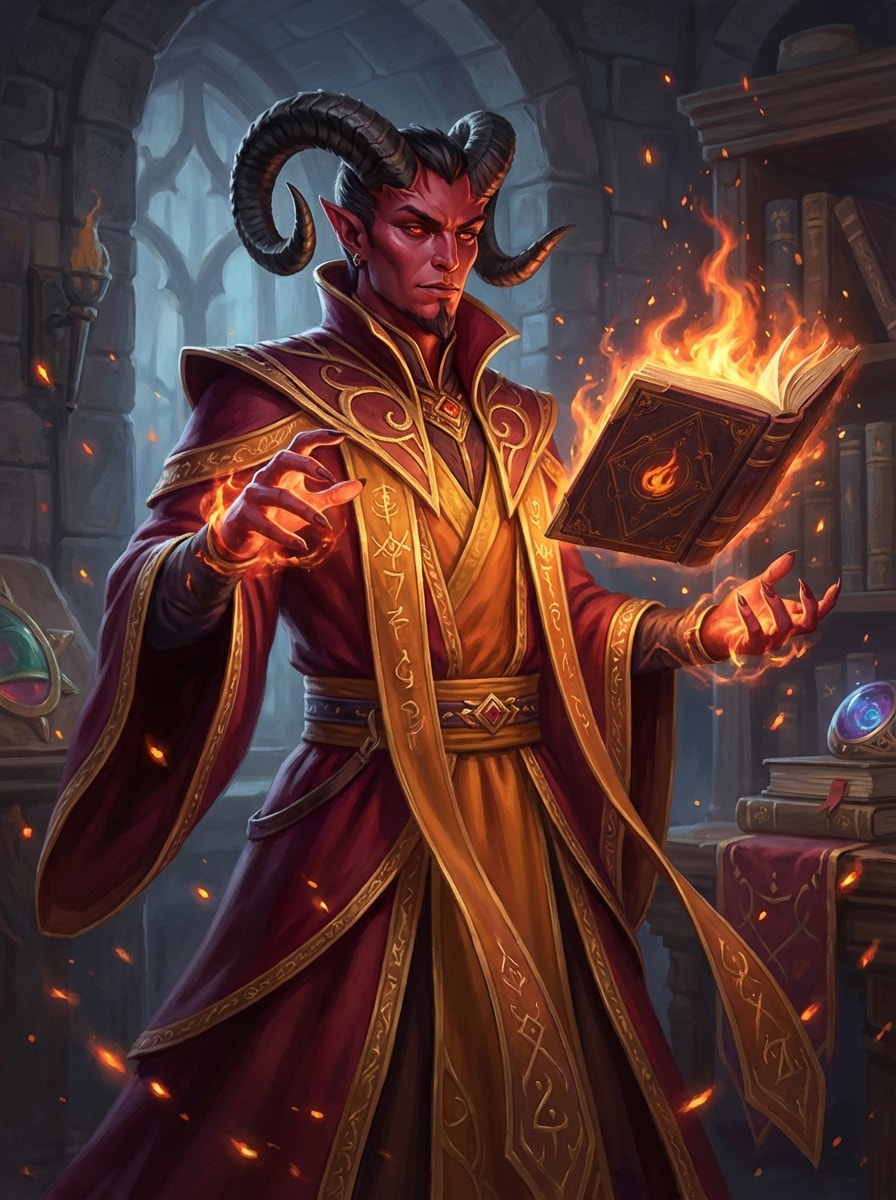 Tiefling Mage Art