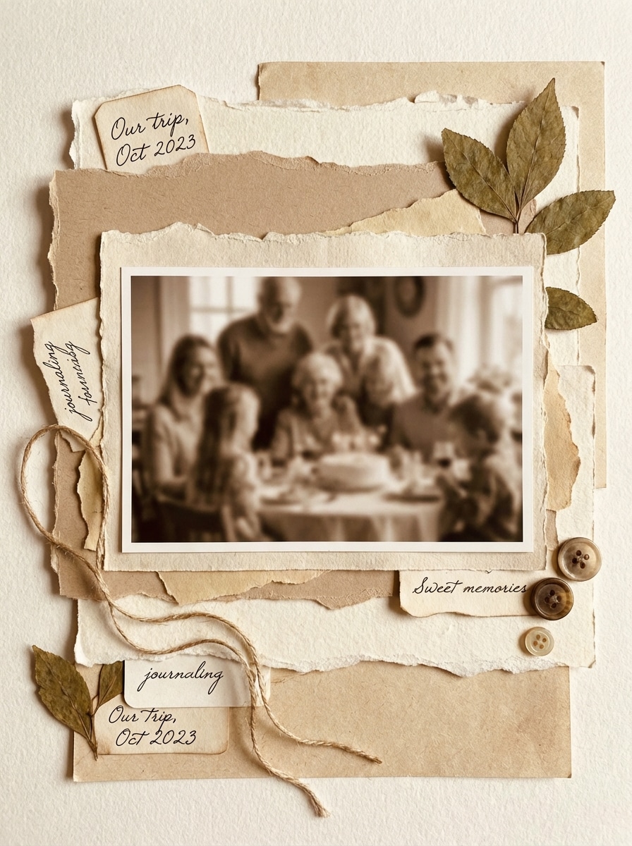 Torn Paper Scrapbook Border