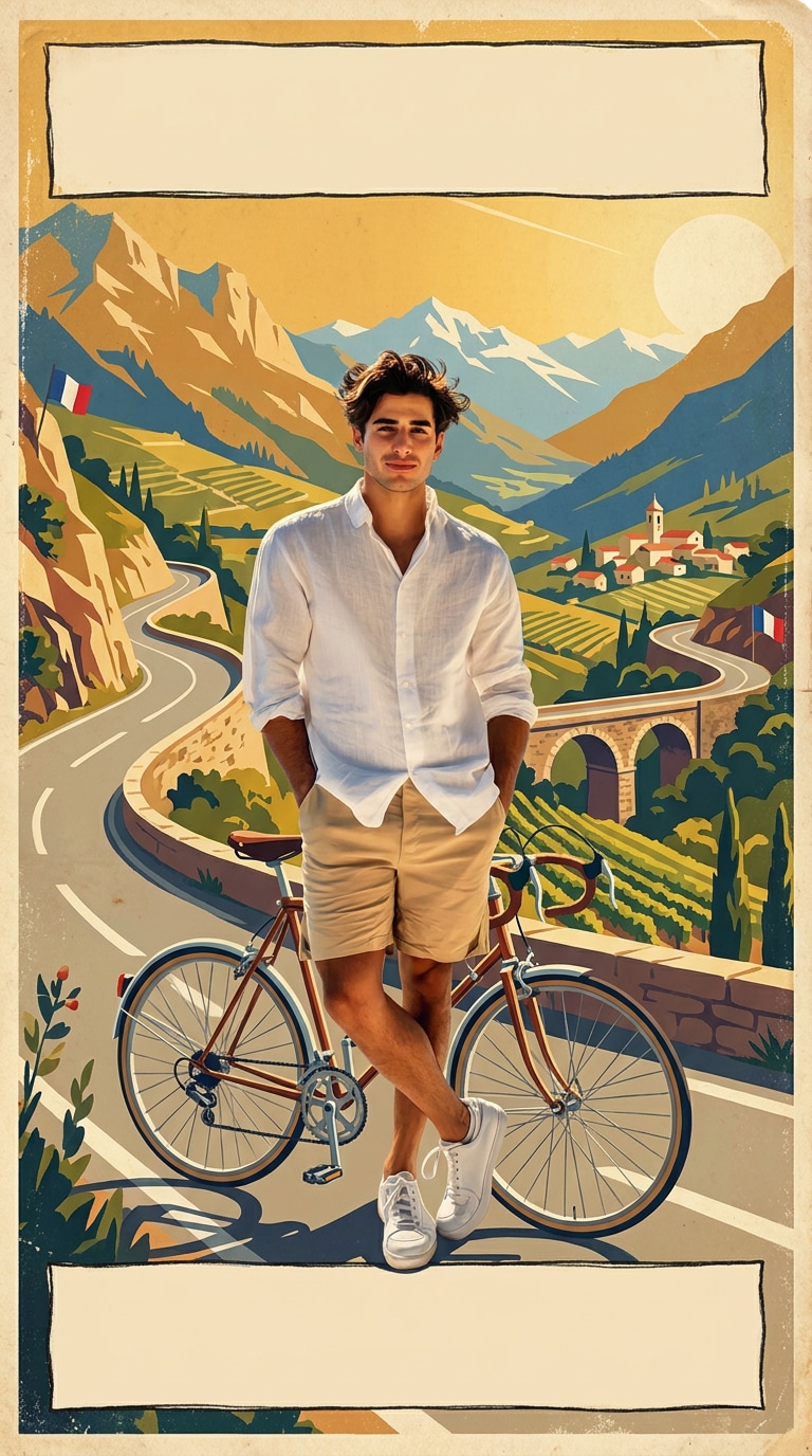 Gemini image edit prompt for cycling poster transformation