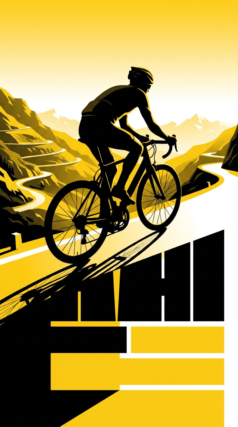 Social media cycling poster prompt for AI image generator