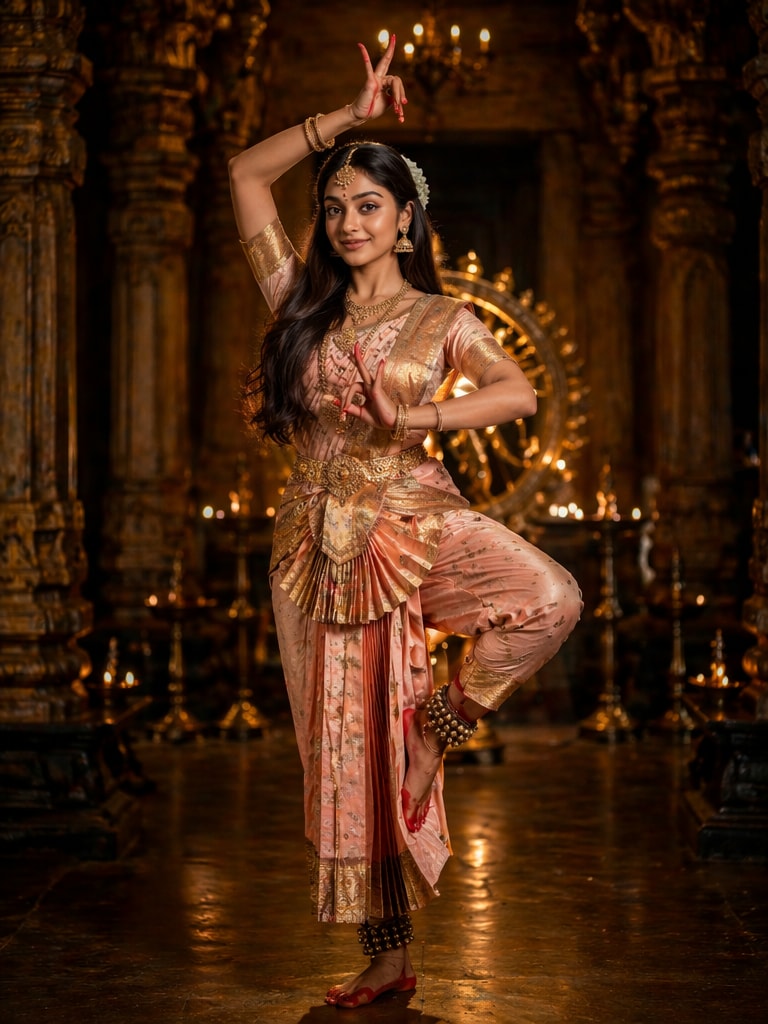 Traditional Dance Pose Portrait Prompt