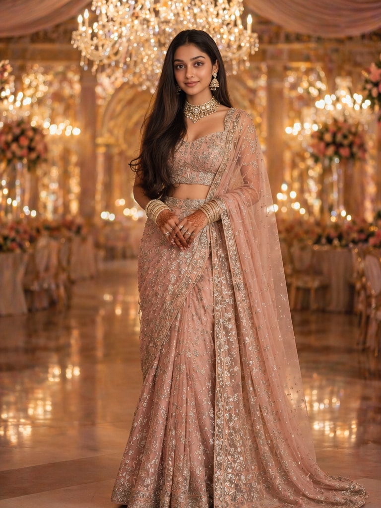 Luxury Traditional Wedding Hall Portrait Prompt