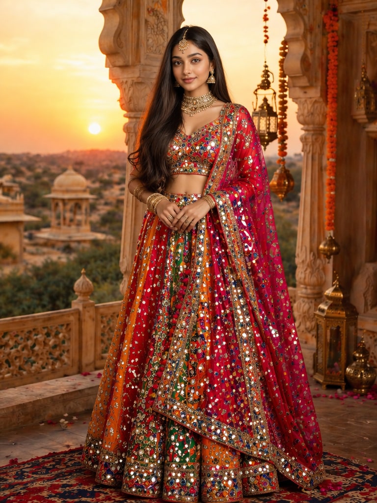 Rajasthani Lehenga Royal Look Prompt