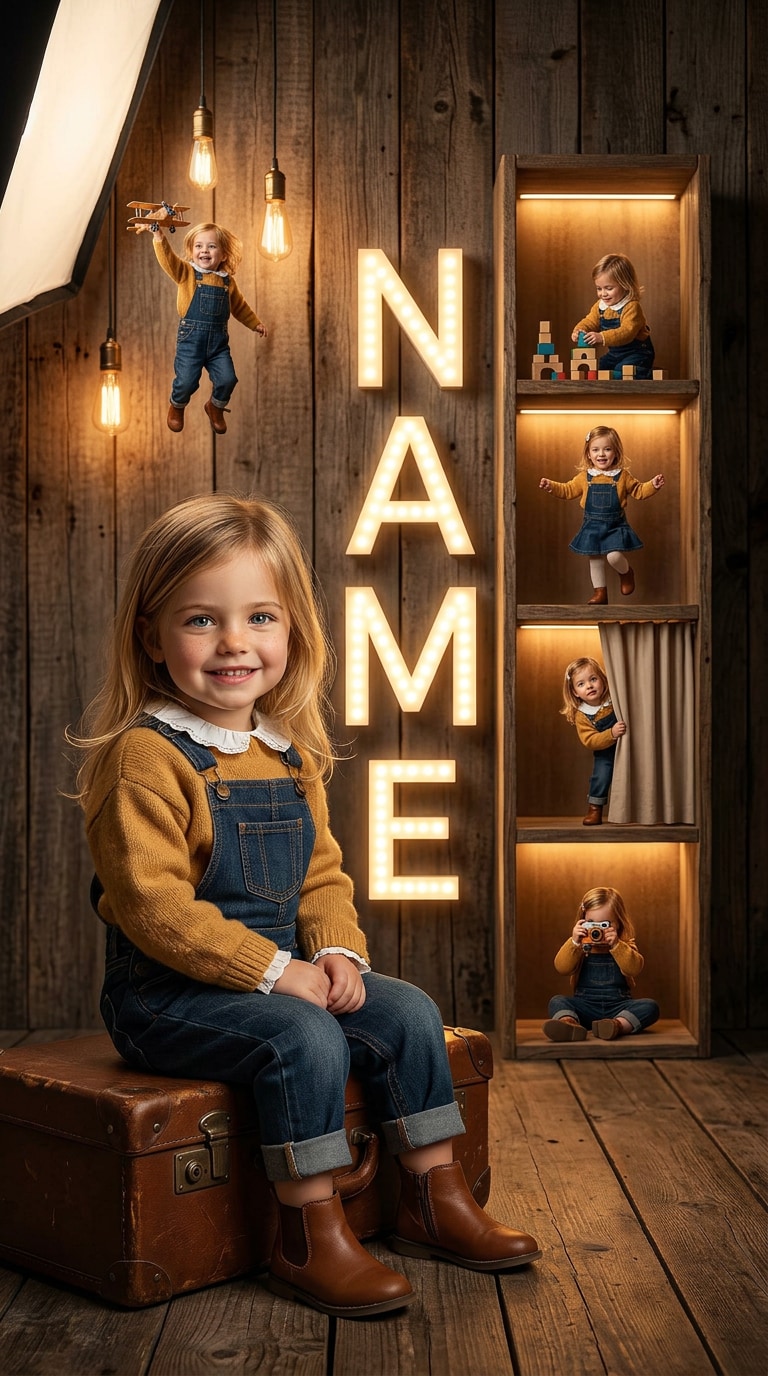 Cute Baby Boy Milestone Poster Prompt