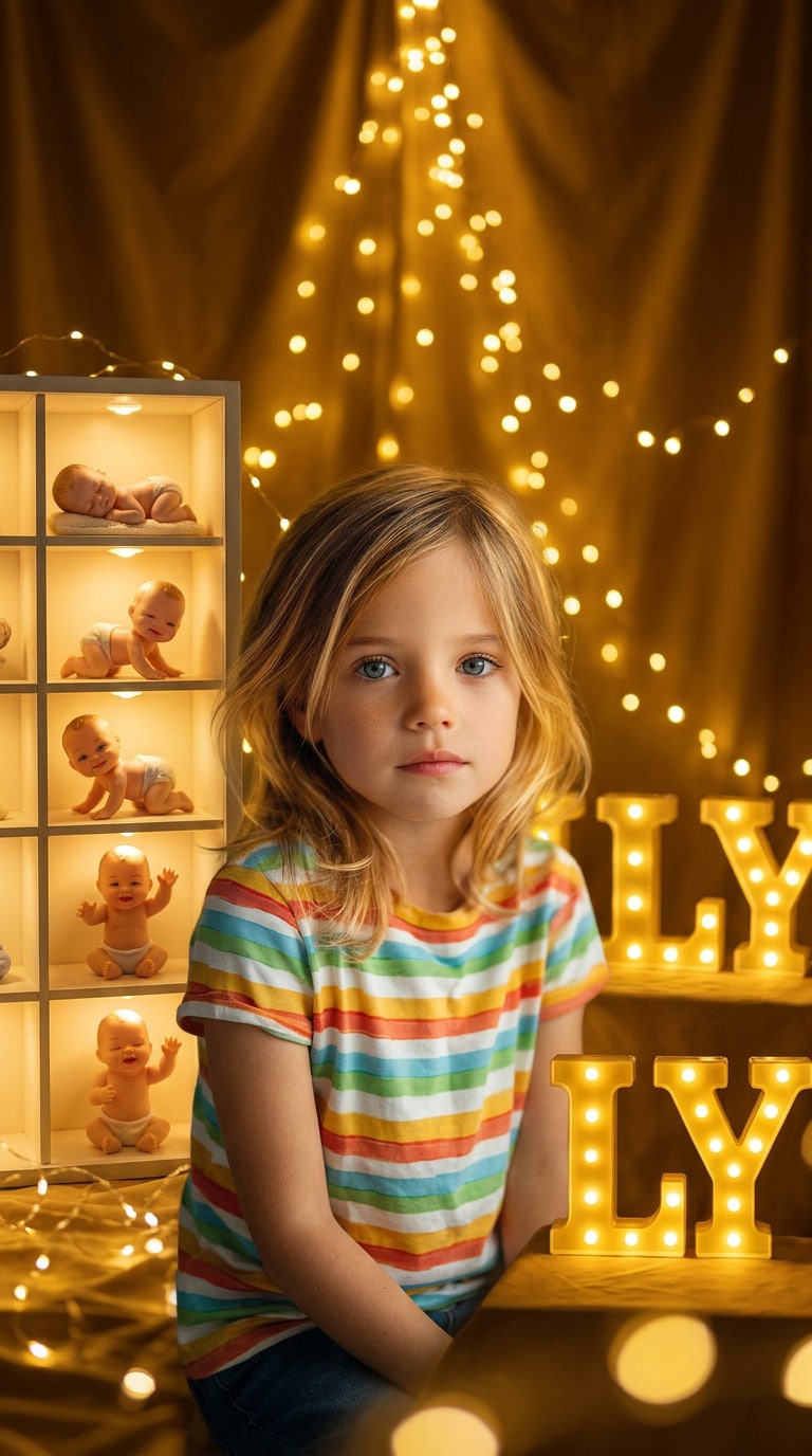 Magical Golden Baby Studio Prompt