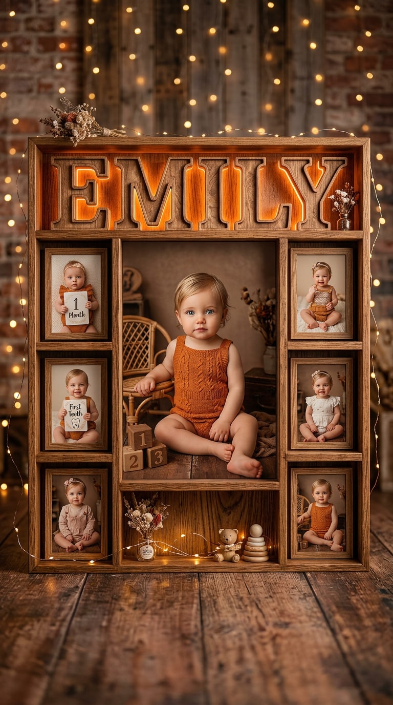 Premium Milestone Baby Collage Prompt