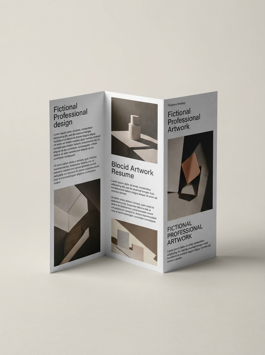 Tri-Fold Standing Mockup