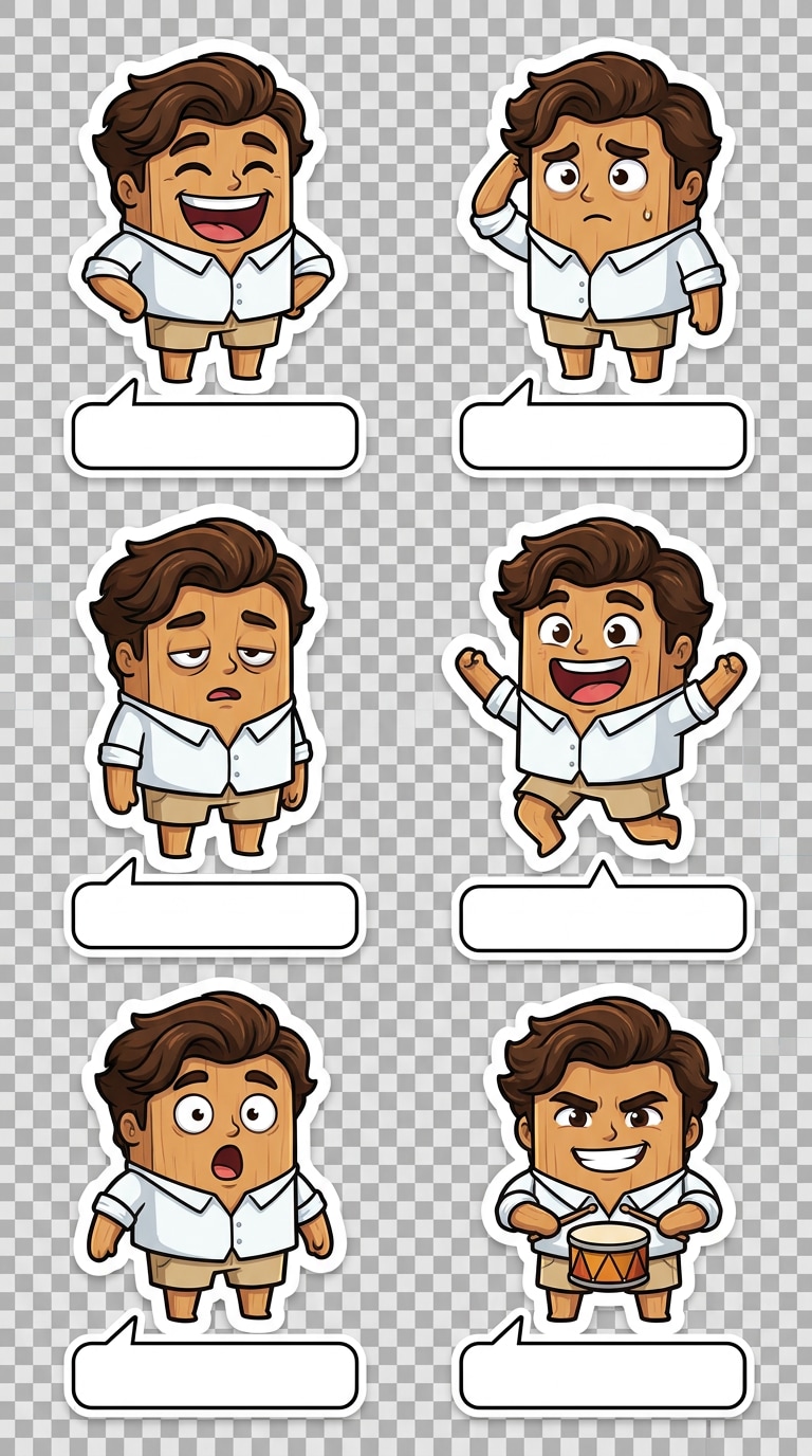 Tung Tung Tung Sahur sticker sheet prompt