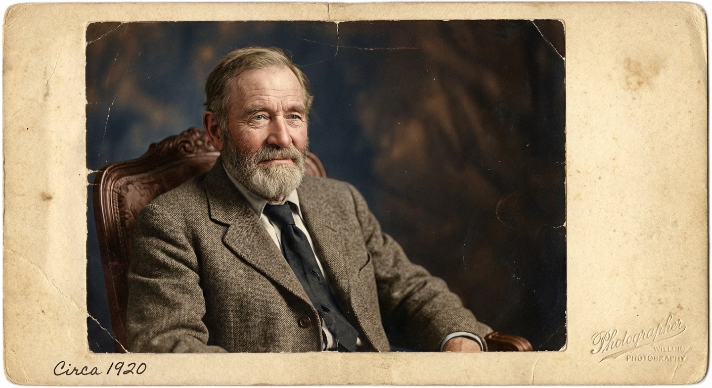 After archival portrait colorization result