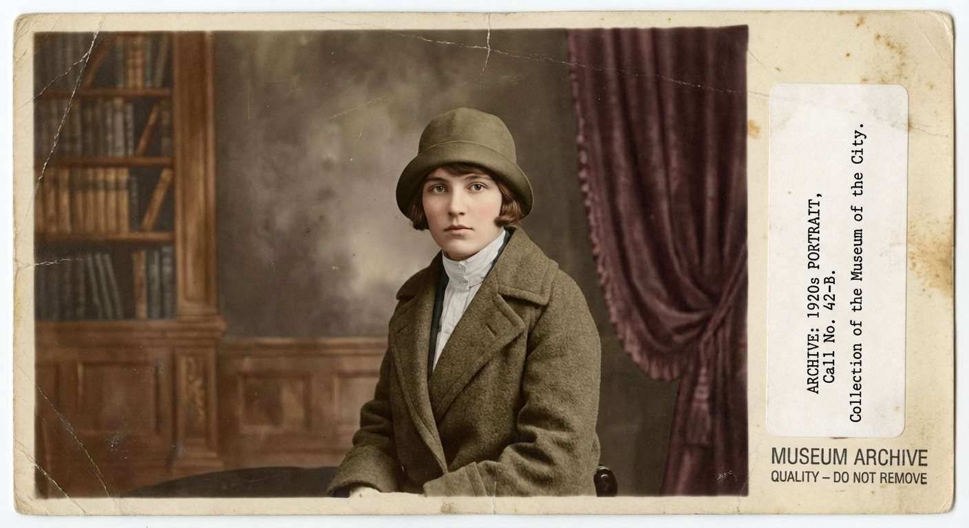 After historical portrait color restoration result