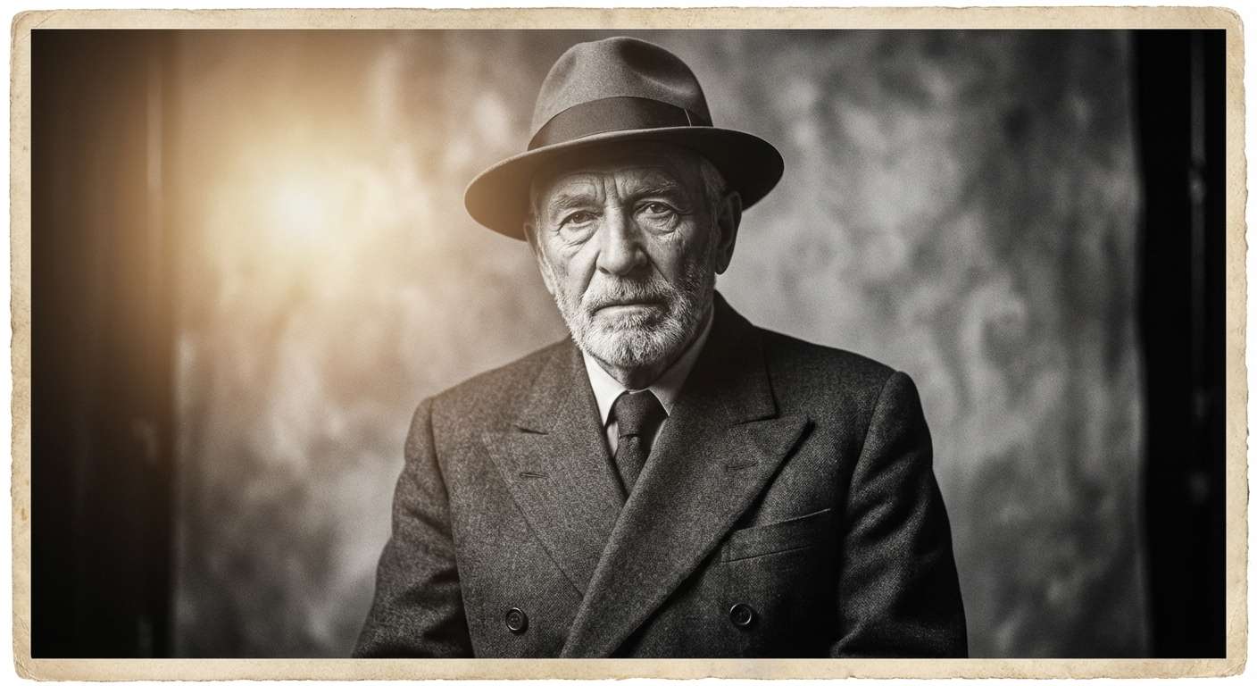 Before monochrome headshot restoration example