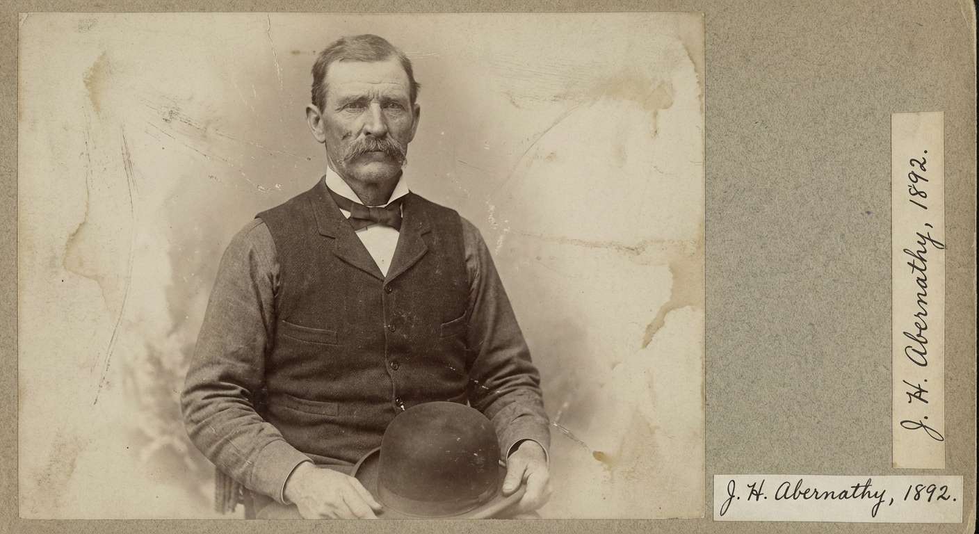 Historical portrait before AI colorization