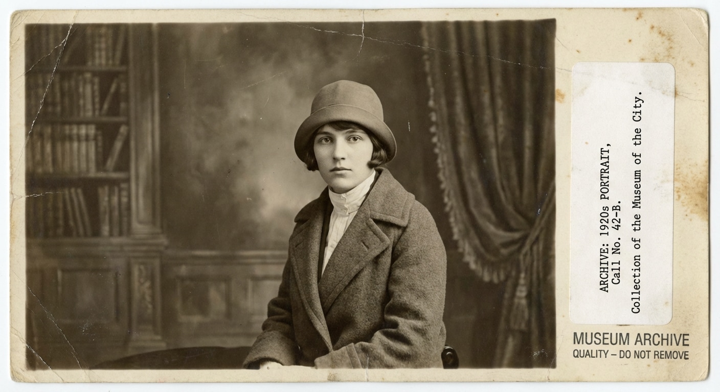 Before historical portrait restoration example