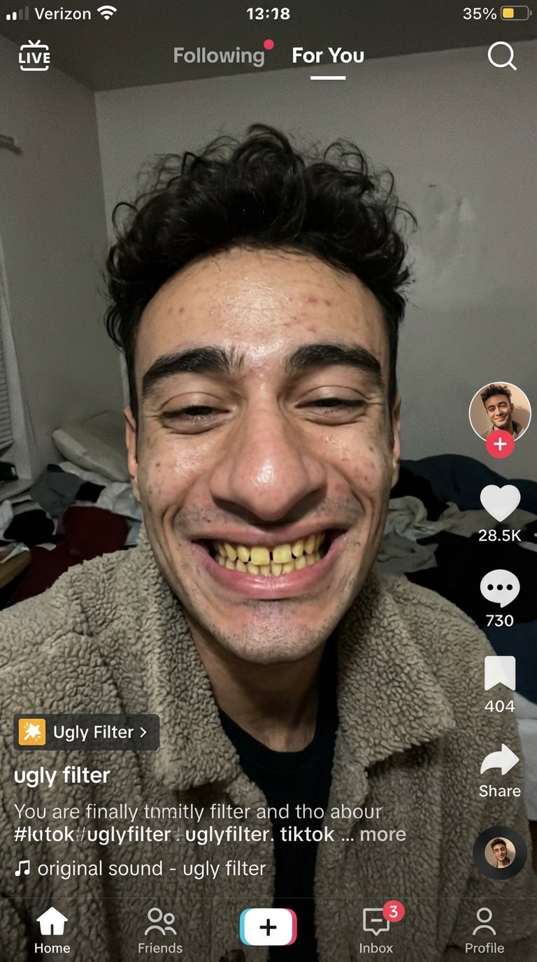 Ugly Filter Before Glow-Up