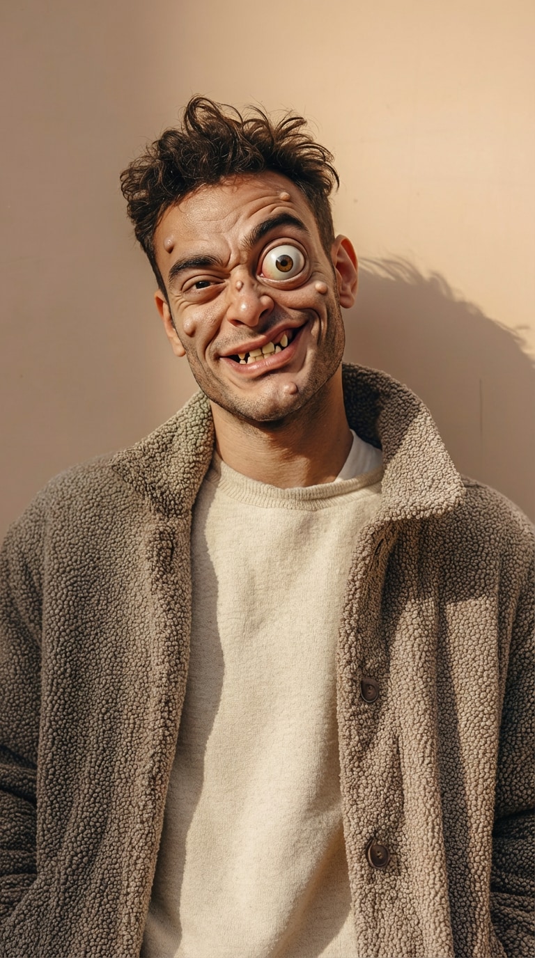 semi-realistic ugly face filter